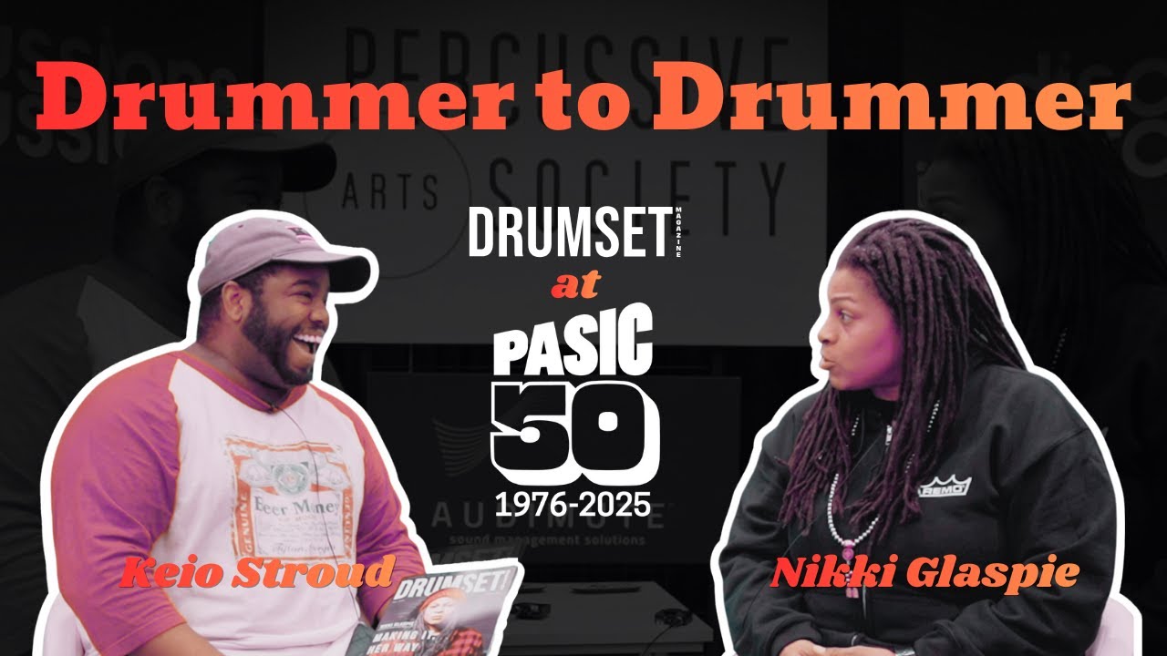 Кейо Страуд и Никки Глэспи в программе «Drummer to Drummer» на PASIC50 от журнала DRUMSET
