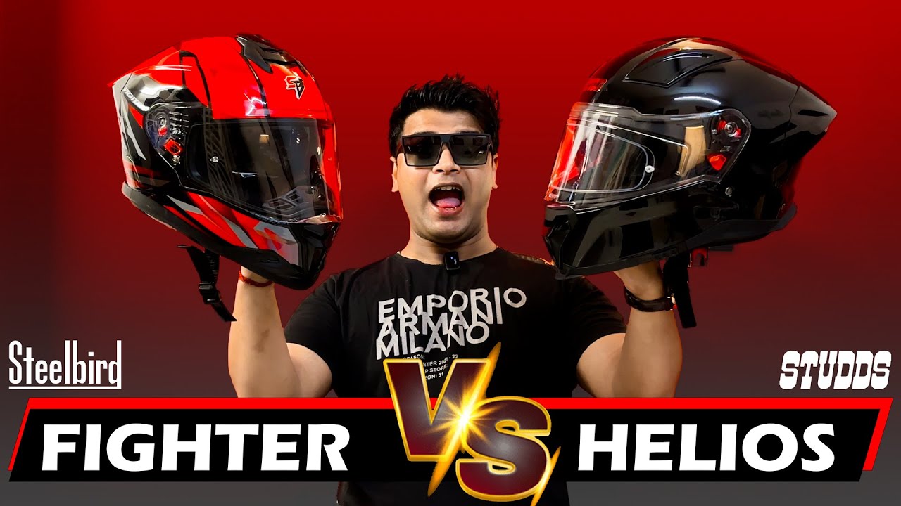 Maha Muqabla😨 Studds Helios vs Steelbird SBH 57 Fighter Helmet | Kaunsa Hai Best Helmet Under 3000?