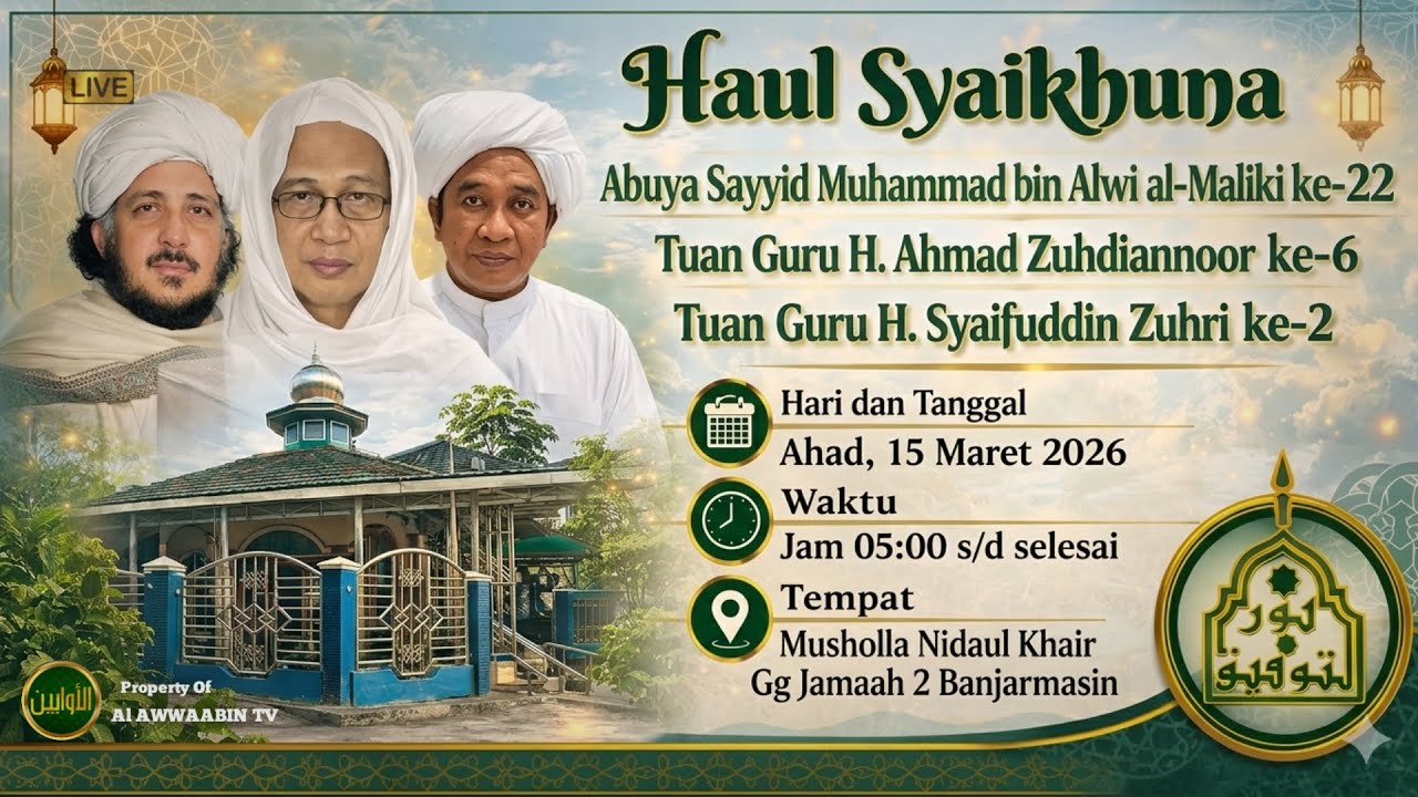🔴[LIVE] Pembacaan Maulid Dan Buka Puasa Bersama Sekaligus Haul Guru dan Alim Ulama.