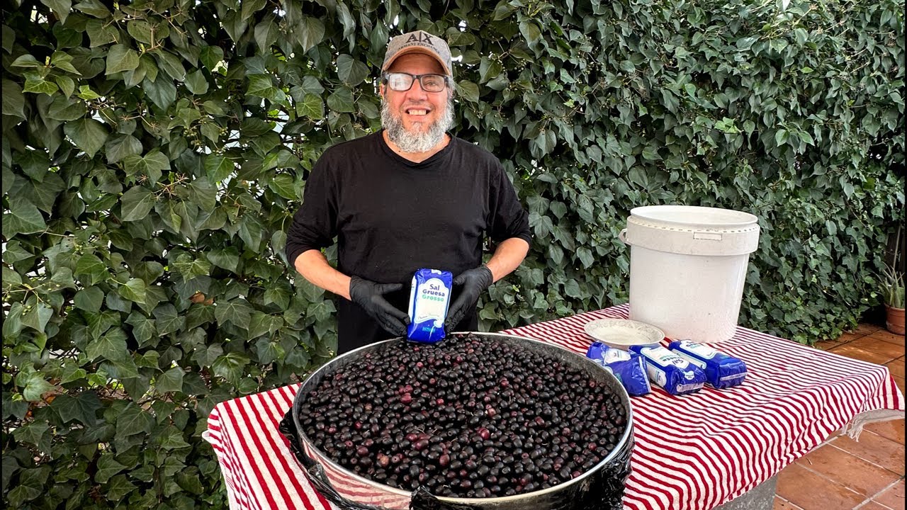 ‏تحضير زيت الزيتون الأسود ملح خشن وماي رمضان كريم ￼