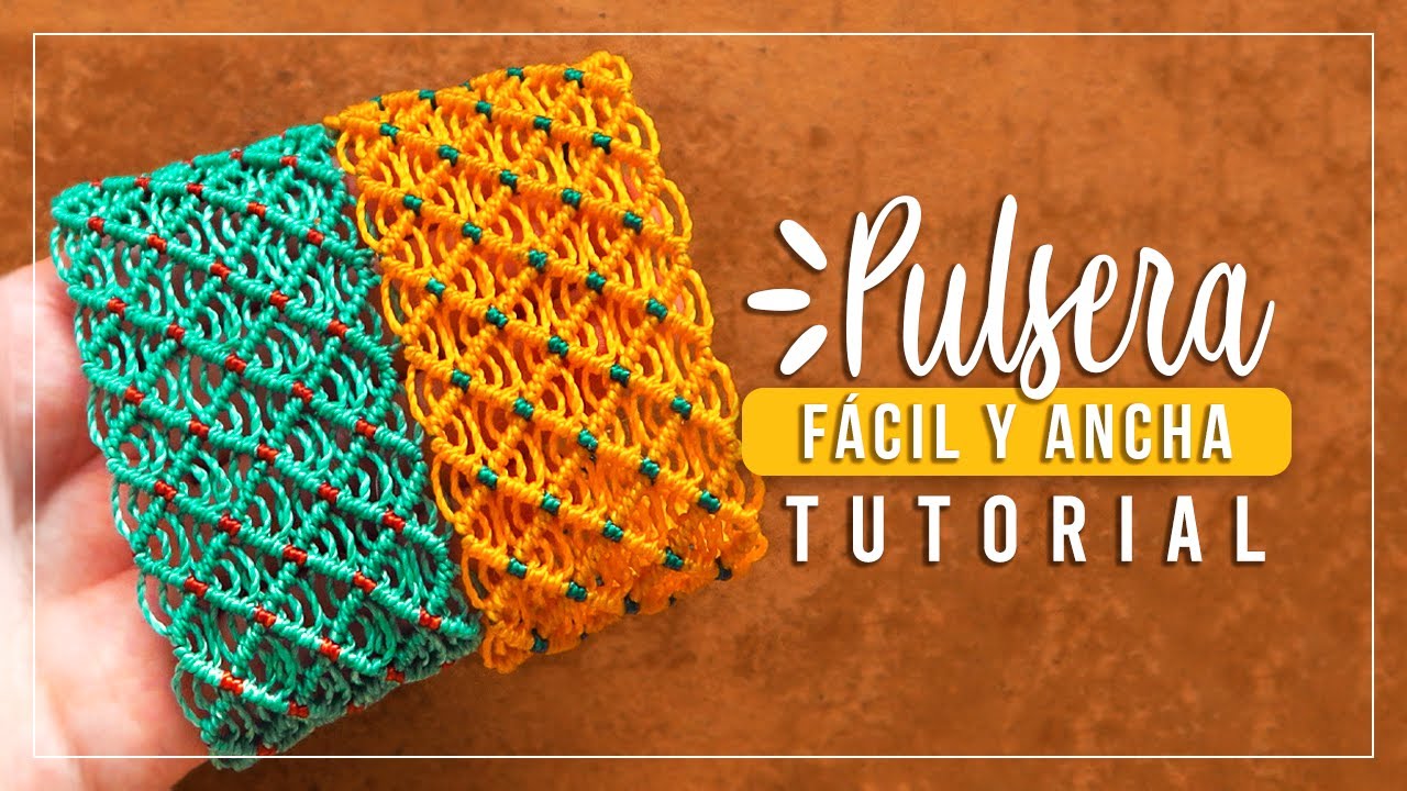 Cómo hacer pulsera de hilo fácil y ancha #6✨ Paso a Paso | DIY Macrame Friendship Bracelet