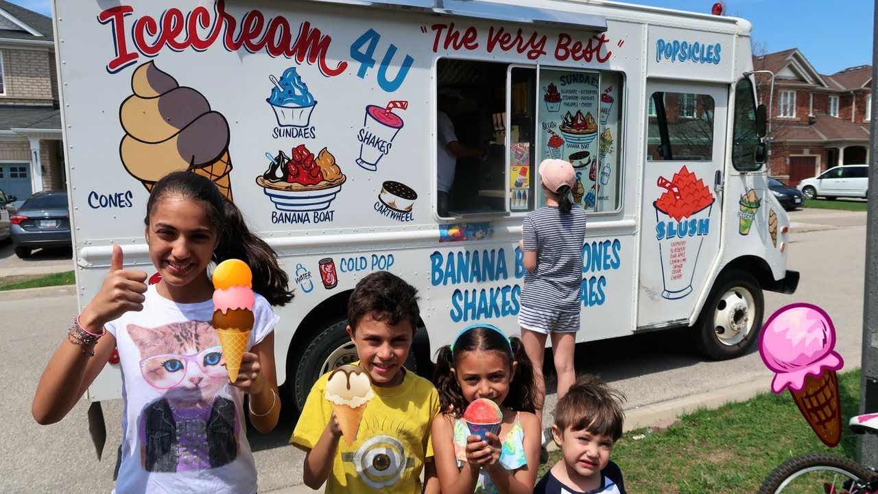 Kids Buy Ice Cream from the Ice Cream Truck! family fun vlog video