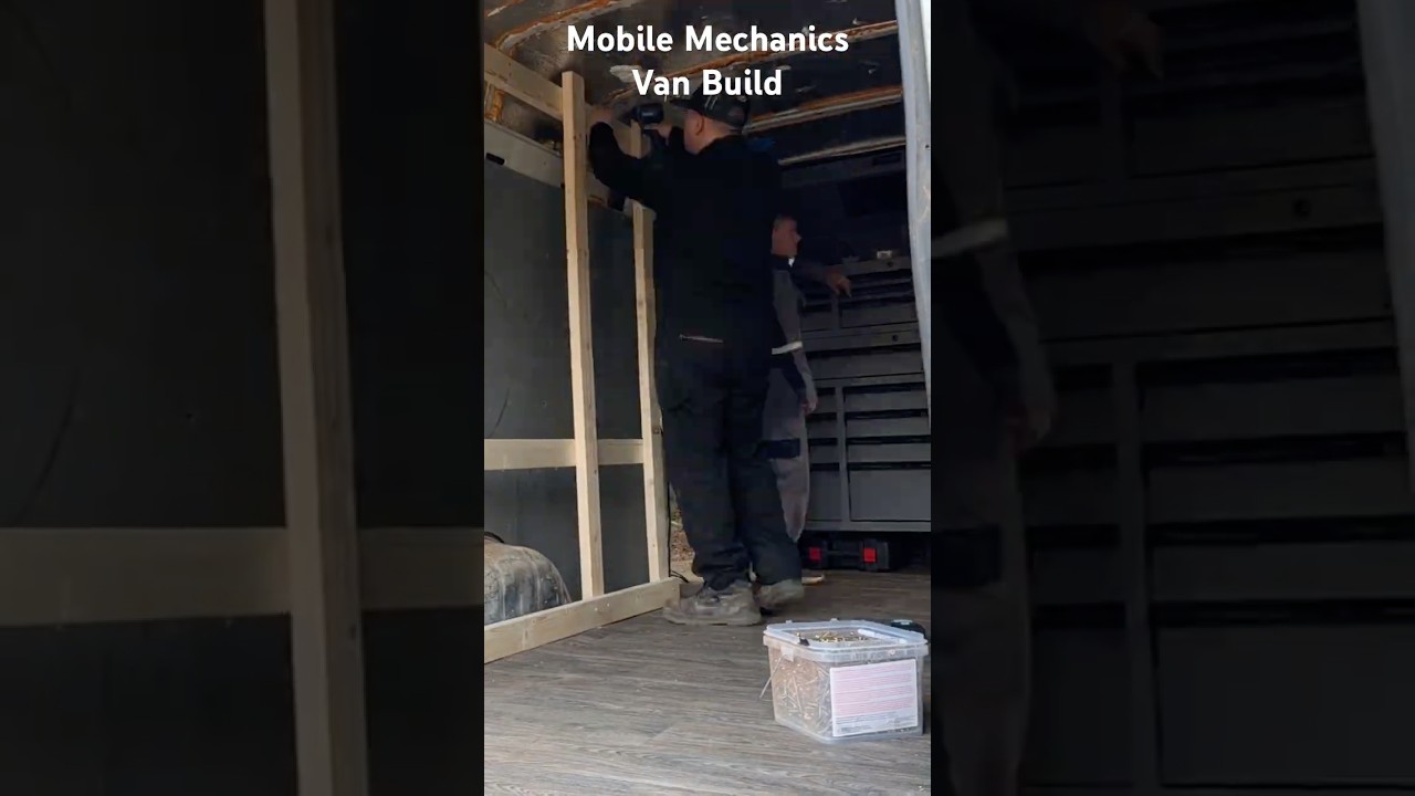Building My Mobile Mechanic Van: Custom Shelves from Scratch! 🚐🛠️ #vanbuild #mobilemechanics