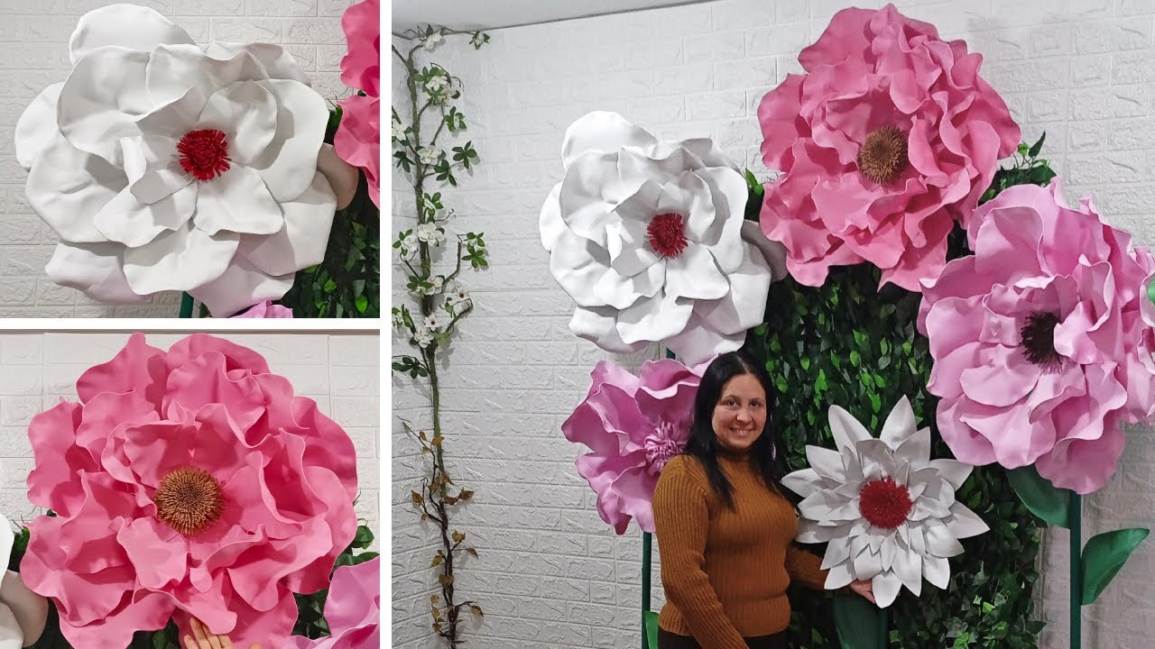 Como Fazer Flores de EVA Gigantes Faça flores grandes em EVA sem gastar muito!