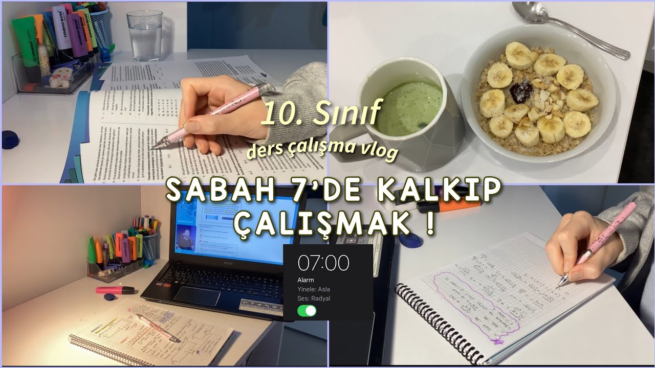 10. SINIF DERS &Ccedil;ALIŞMA G&Uuml;NL&Uuml;Ğ&Uuml;M 📚 | Sabah 07.00&rsquo;de kalkıp ders &ccedil;alışmak 😵&zwj;💫 | meyrastudy