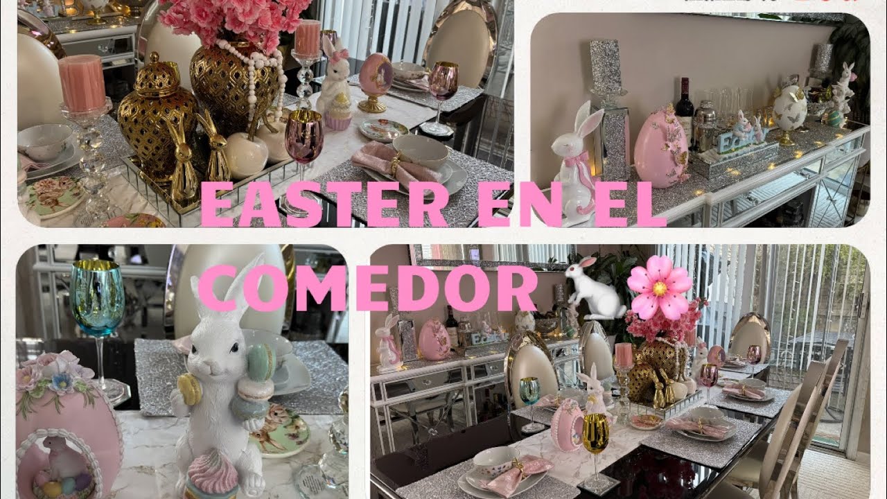 ME ENCANTA ESTA DECORACIÓN DE EASTER O PASCUA 🐣🐇🌷🌸DECORACIÓN PARA EL COMEDOR 