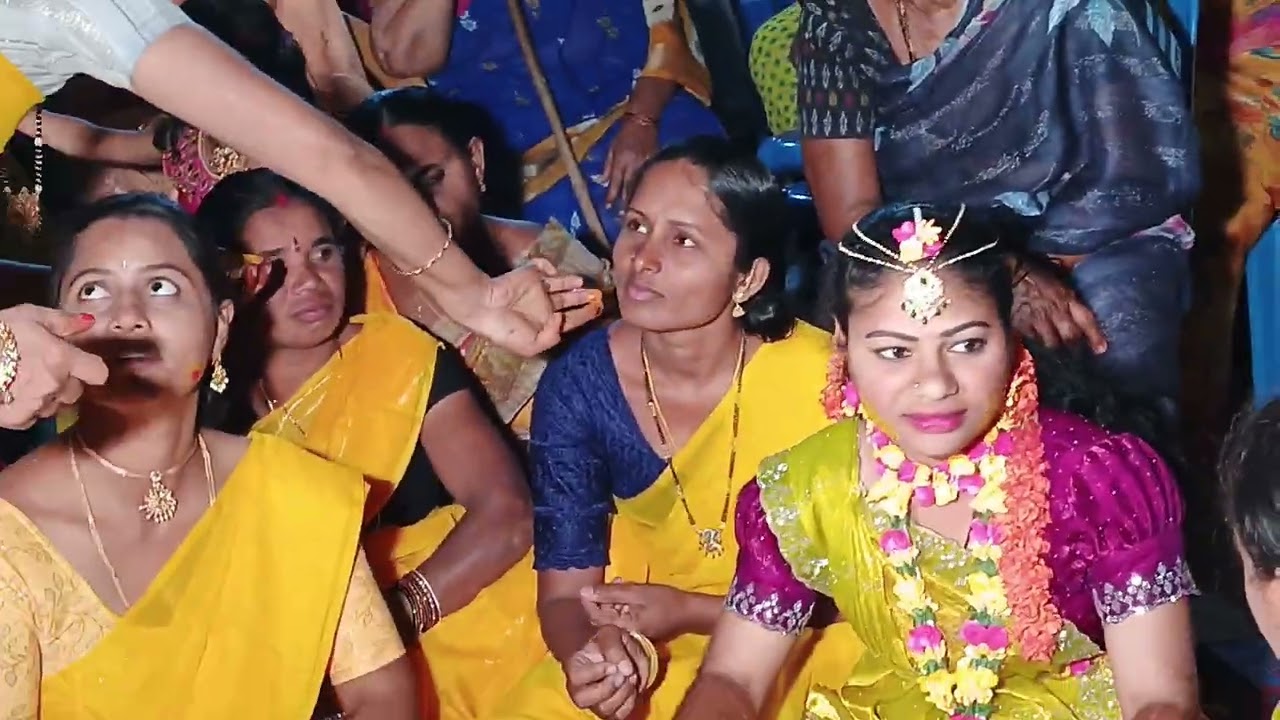 Haldi function wearing glasses 