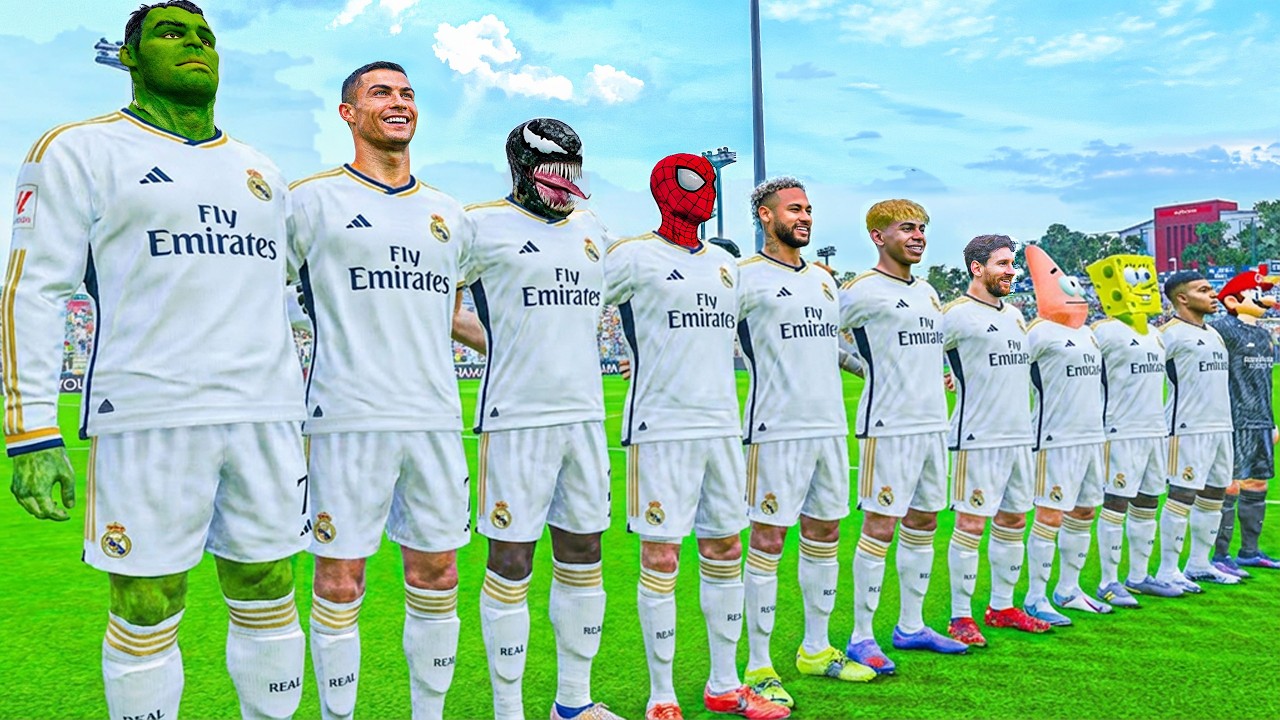 RONALDO,MESSI, SpiderMan, NEYMAR🌍 ماذا لو حدث رونالدو وميسي وسبايدرمان ونيمار وكل الستارز يلعبون معا