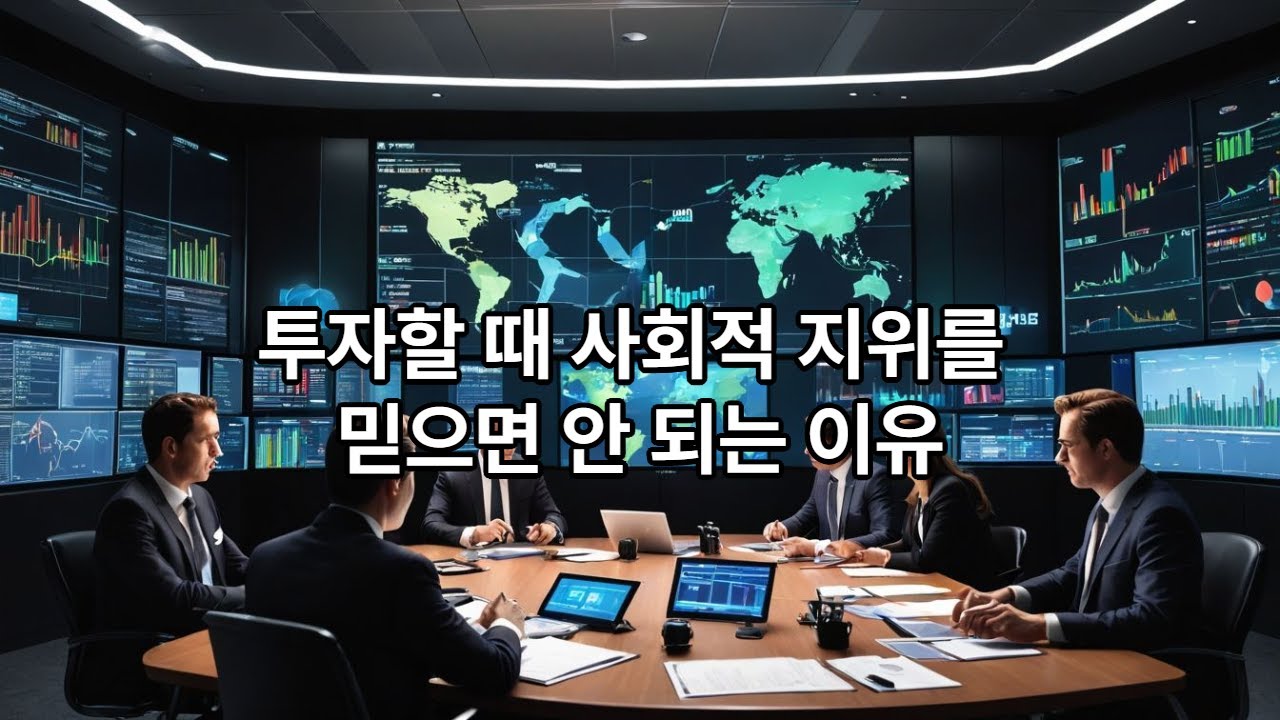 투자할 때 사회적 지위를 믿으면 안 되는 이유