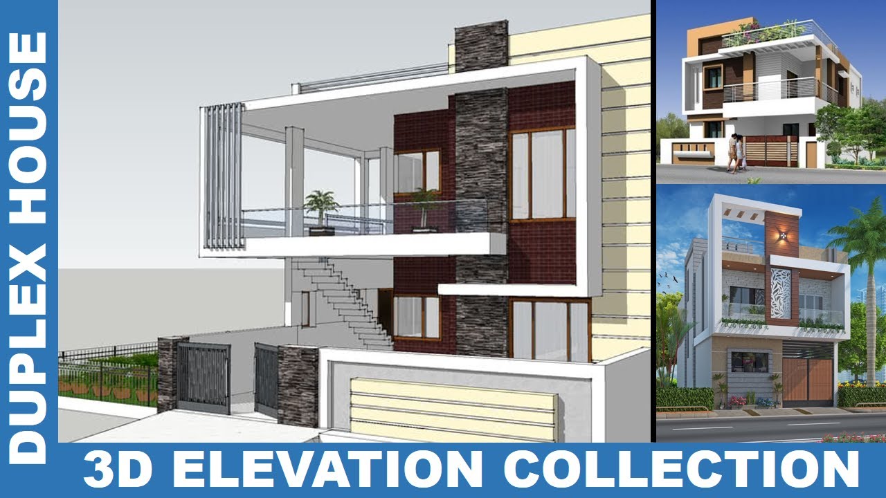20 MOST BEAUTIFUL HOUSE 3D FRONT ELEVATION DESIGN IDEAS | DUPLEX HOUSE