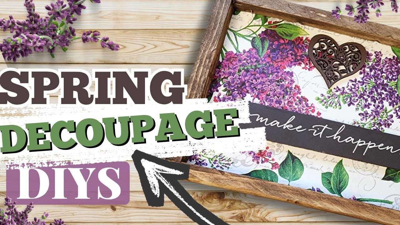 Floral Decoupage | Budget-Friendly Spring Crafts | Rice Paper and Napkins