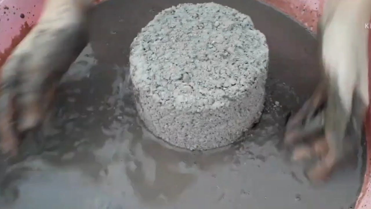 Hand made gritty cakes🔥💯 crumbling in water+paste play by mini💦💦