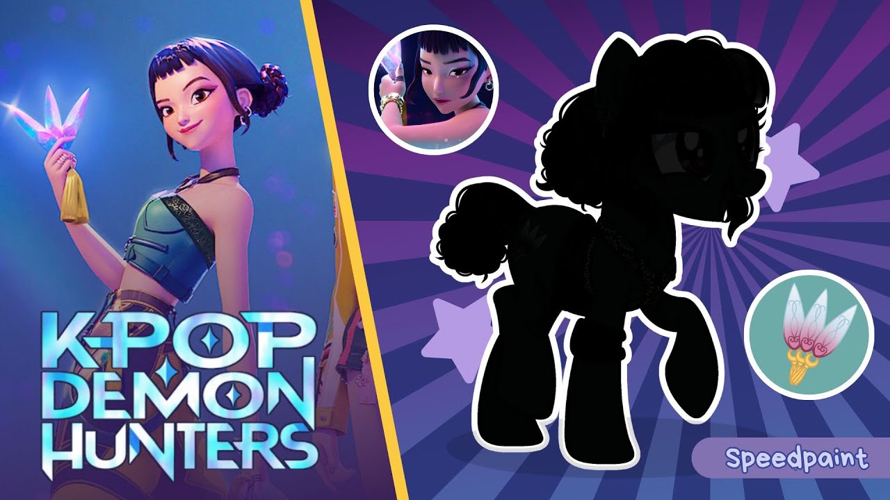 Turning characters from Kpop Demon Hunters into MLP characters - Zoey (Speedpaint and Base Edit)