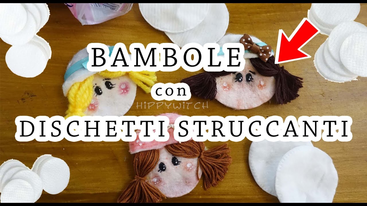 Come fare BAMBOLE CON DISCHETTI STRUCCANTI