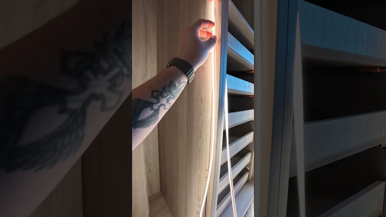 Installing LED lighting in our fitted wardrobes #led #wardrobe