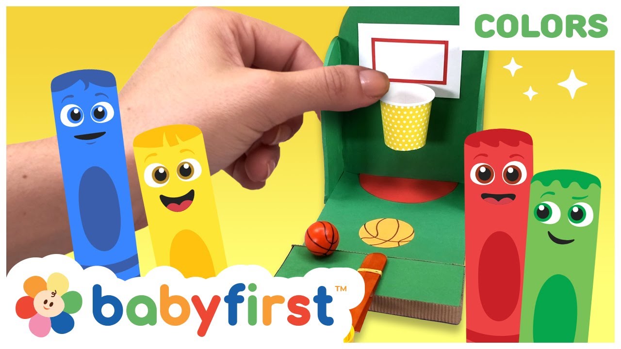 Toddler Learning Game | COLOR CREW MAGIC Basketball | Colors & First Words | BabyFirstTV