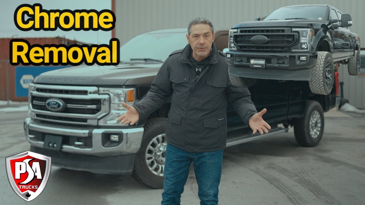 Transforming a 2022 Ford F250: Removing Chrome & Embracing Sleek Black | Truck Makeover