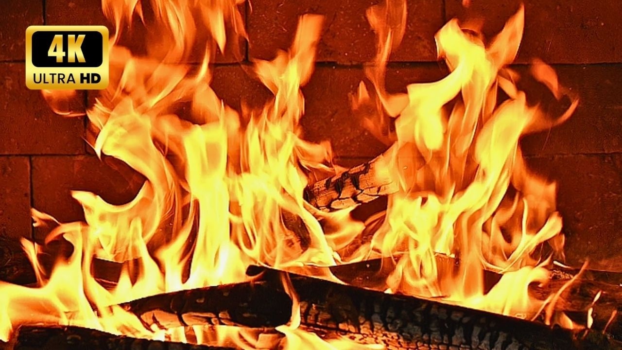 🔥 Cozy Fireplace with Burning Wood and the Sound of Crackling Fire for Peace and Relaxation