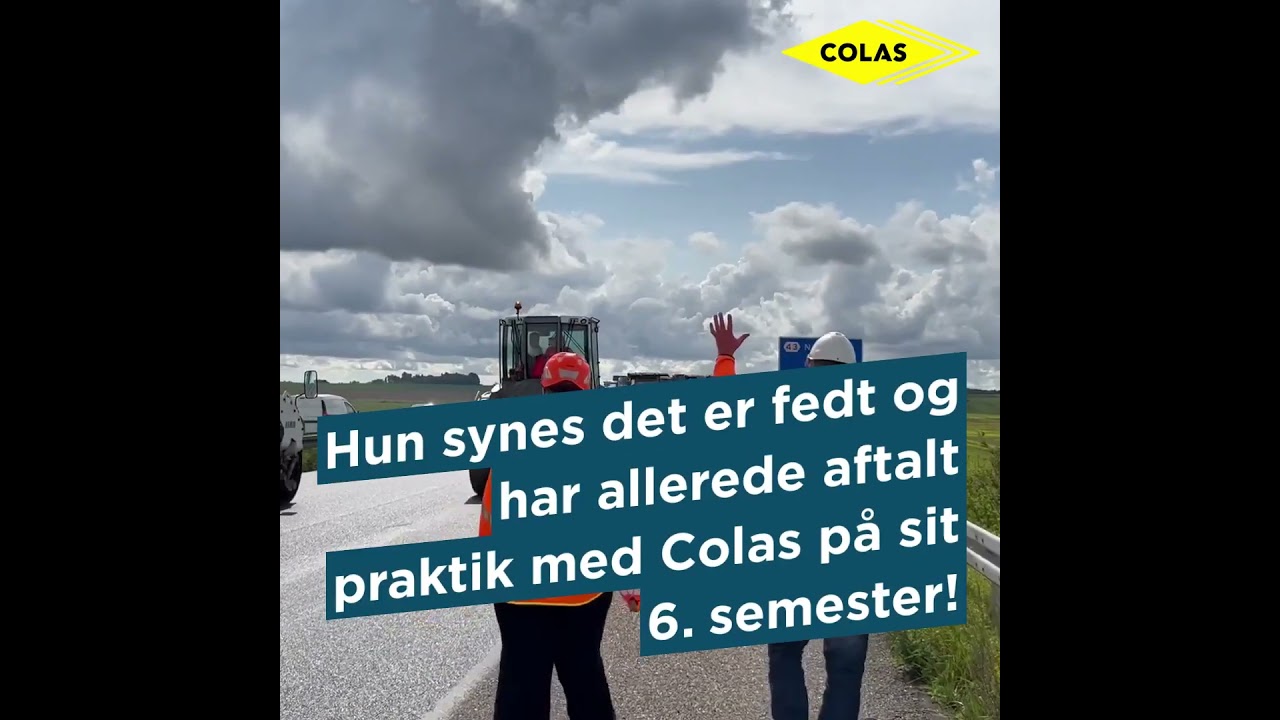 Bygningskonstruktor g&aring;r asfaltvejen. #asfalt #infrastruktur #colas
