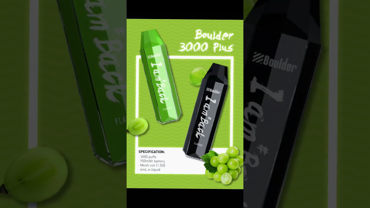 Boulder 3000 plus 3000 puffs.950mAh battery.Mesh coil   #expo #vaping