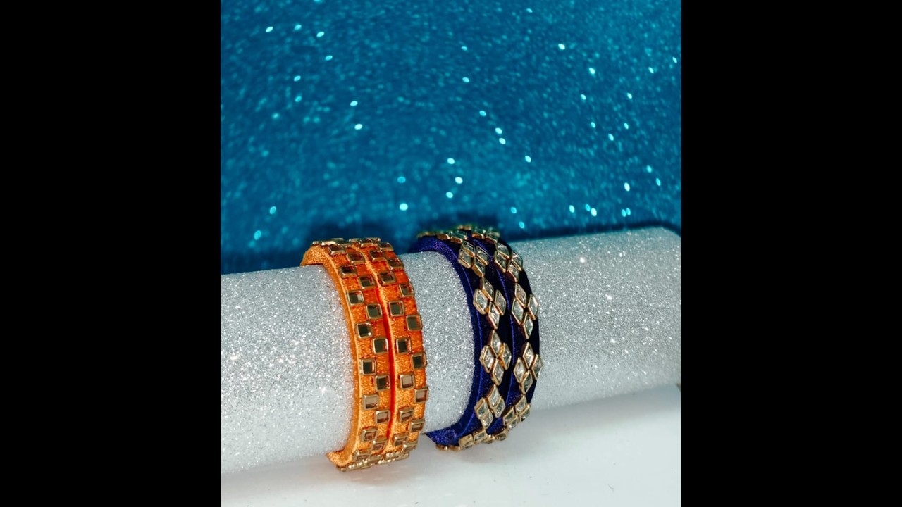 bangles designs with thread #jewellery #diy #bangles