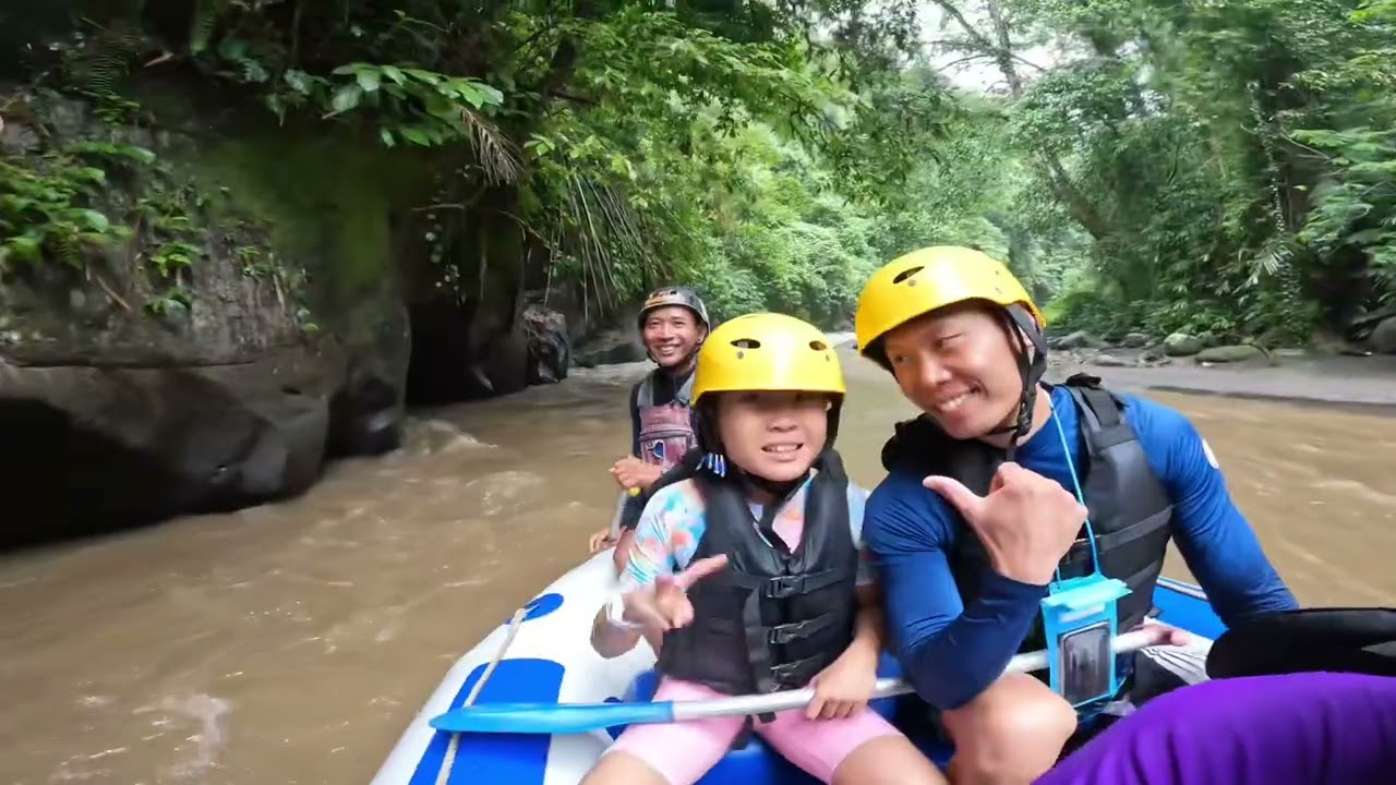 White Water Rafting at Ayung River, Bali with kids