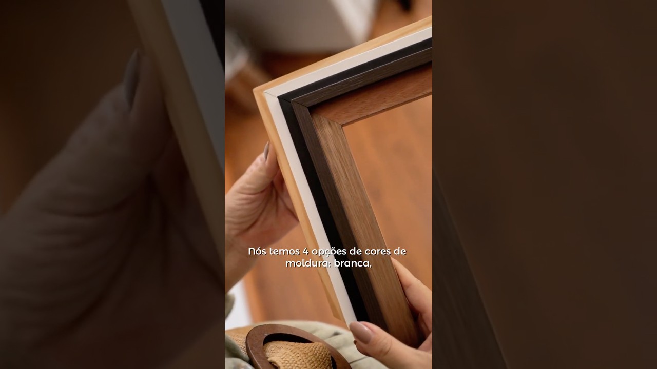 Op&ccedil;&otilde;es de Materiais e Tamanhos dos Quadros
