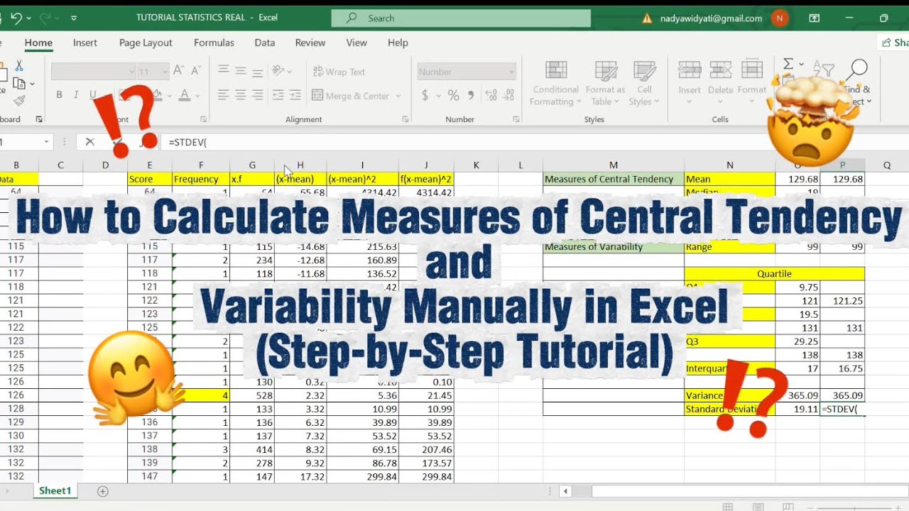 How to Calculate MCT and Variability Manually in Excel (Step by Step Tutorial)