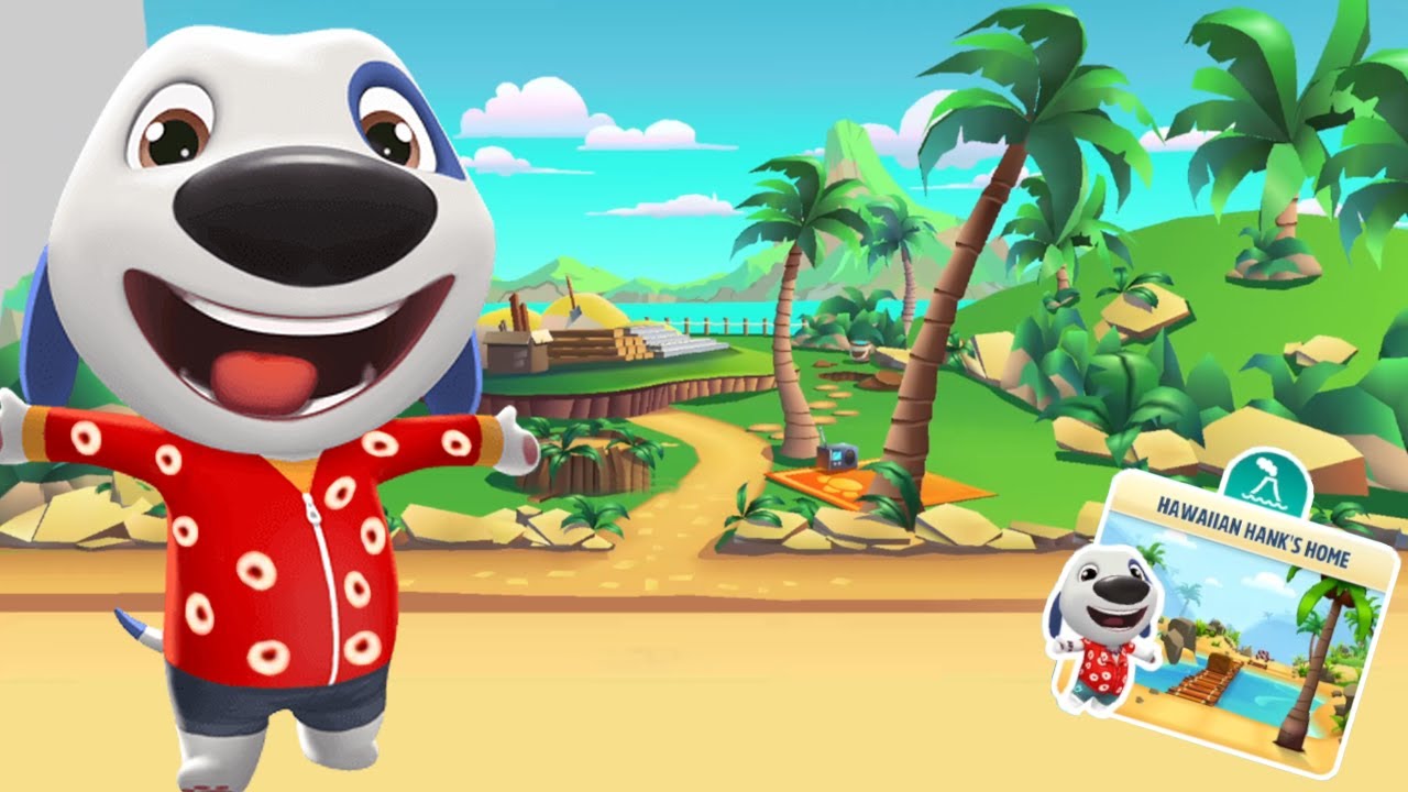 Talking Tom Gold Run Hank Gameplay Part 50 - Open Hawaiian Hank’s Home!