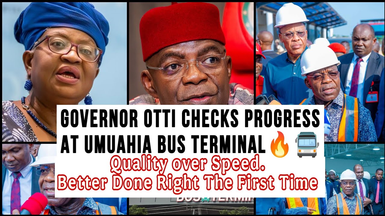 Gov. Alex Otti inspects UMUAHIA Central Bus Terminal as Project Nears Completion.