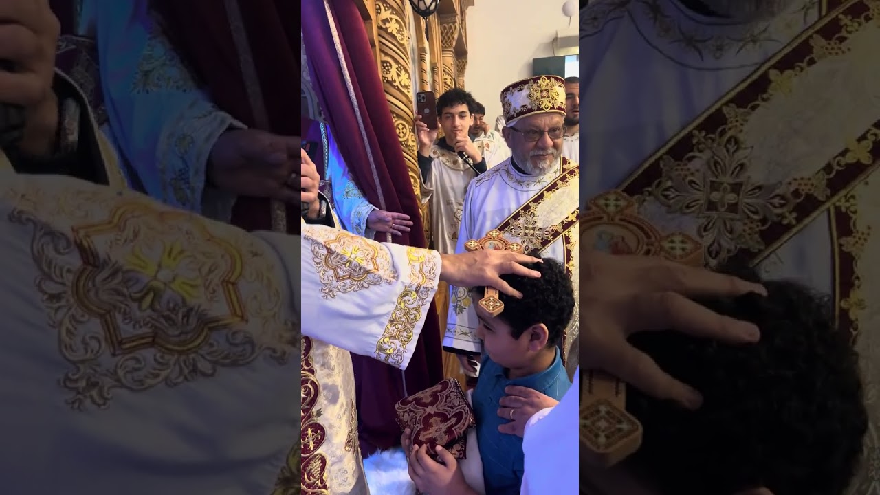 سيامة شمامسة جدد فى كنيسة البابا كيرلس السادس شانتيلى فيرجينيا بيد أبينا المحبوب نيافة الأنبا بيتر 