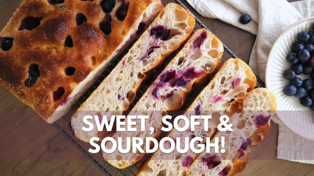 Blueberry Bliss: How to Make Soft & Fluffy Sourdough Focaccia!