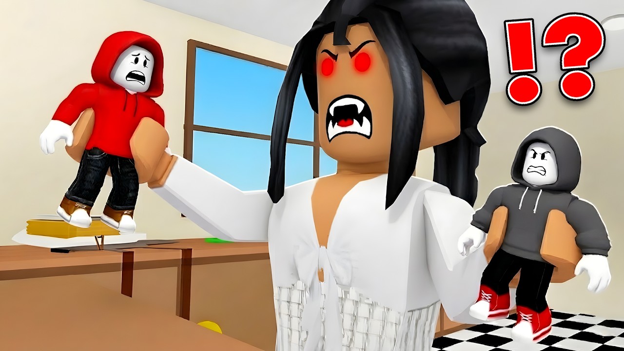 JJ and Dark JJ Escaped The Evil Babysitter ?! (Maizen Roblox)
