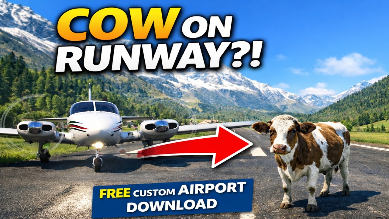 I Built a Swiss Airport… Then Found a Cow on the Runway (MSFS 2024 VR)
