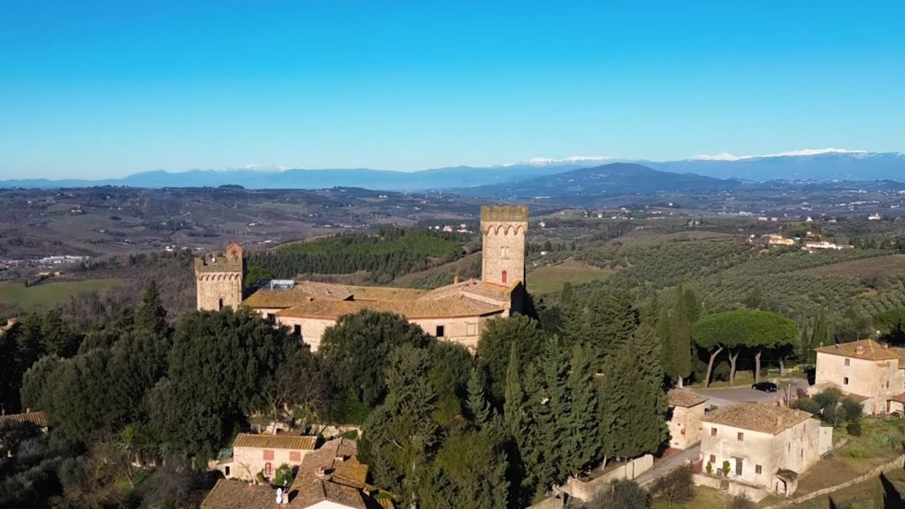 Toscana, Chianti, Montespertoli. Castello di Poppiano, Castello Montegufoni, Borgo Brugnano