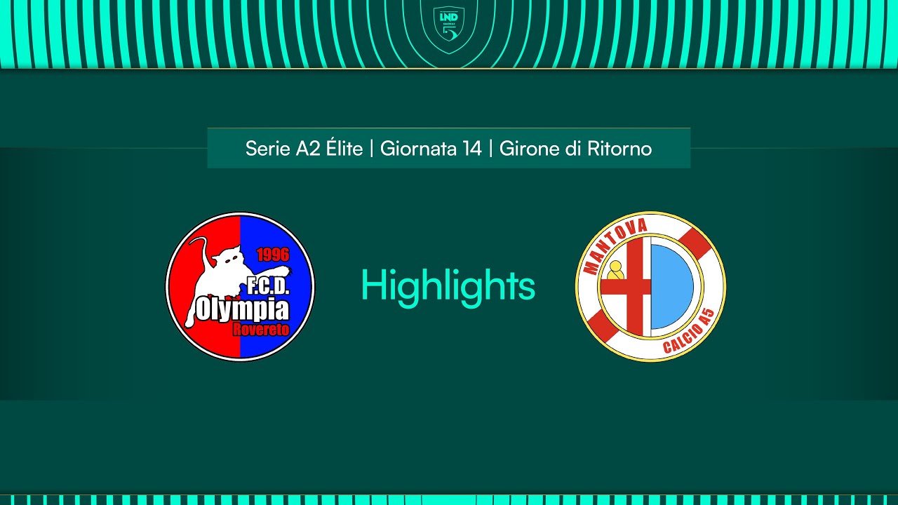 Olympia Rovereto-Saviatesta Mantova 4-4 | 14ª giornata | Serie A2 Élite 2024/2025 - Girone A | HL