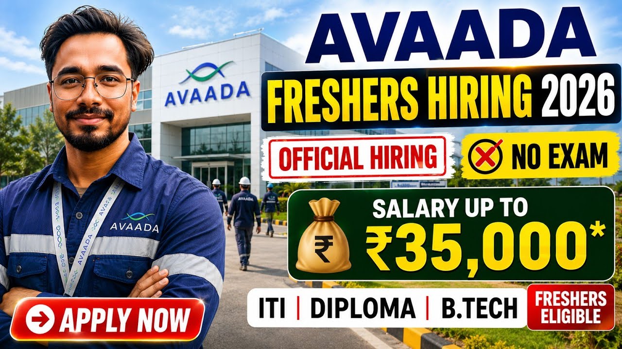 🔥 Avaada Freshers Hiring 2026 | No Exam | Salary Up to ₹35,000 | ITI, Diploma, B.Tech Apply Now