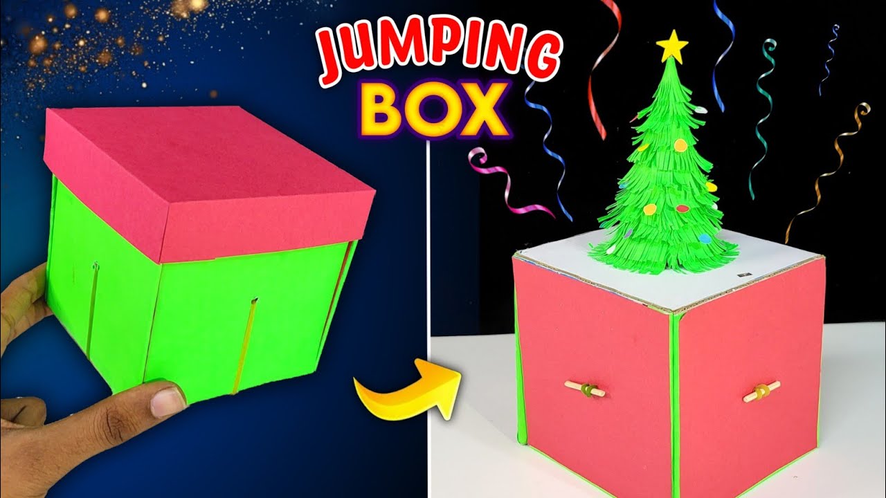 Christmas Special jumping box , how to make jumping explosion box , Best Christmas gift idea | 🎁 - 🎄