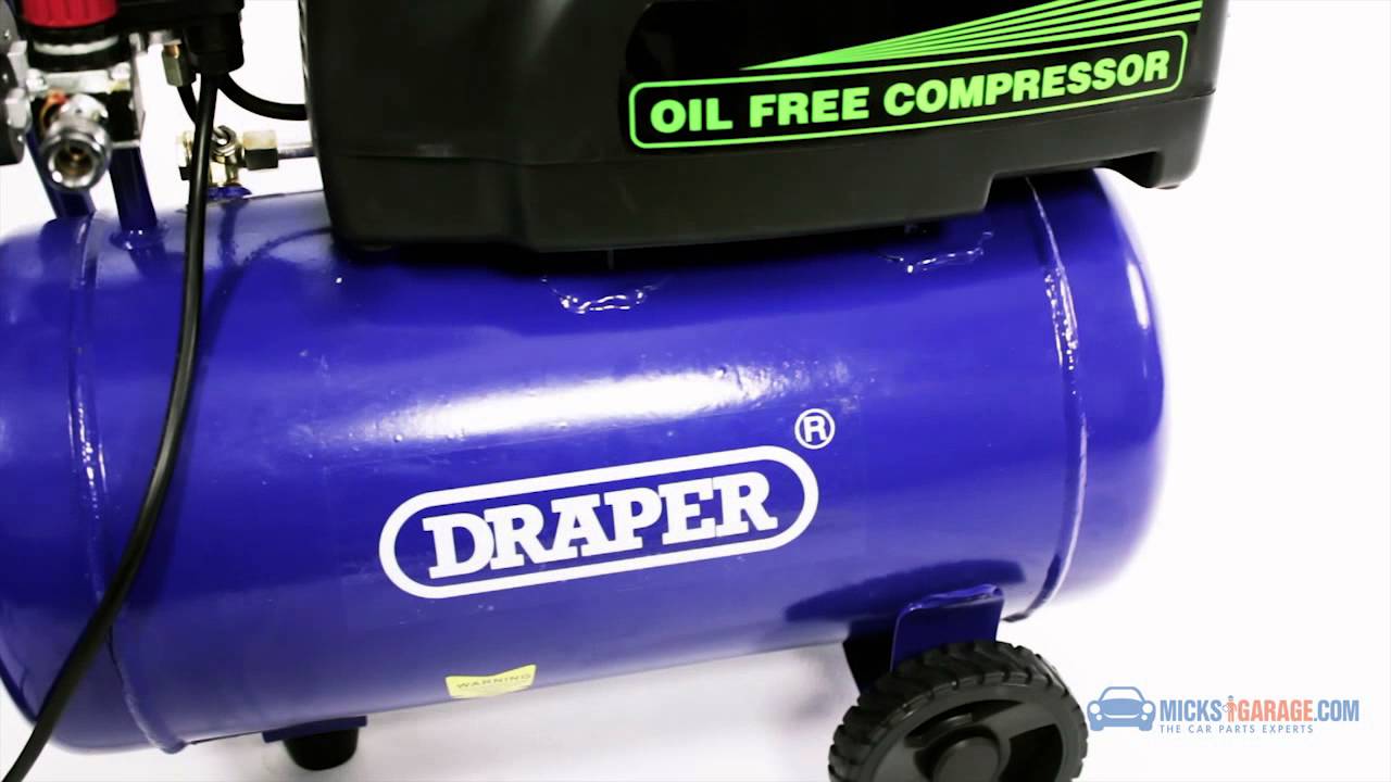 Draper 24 Litre DIY Air Compressor & 5 Piece Air Tool Kit From MicksGarage.com