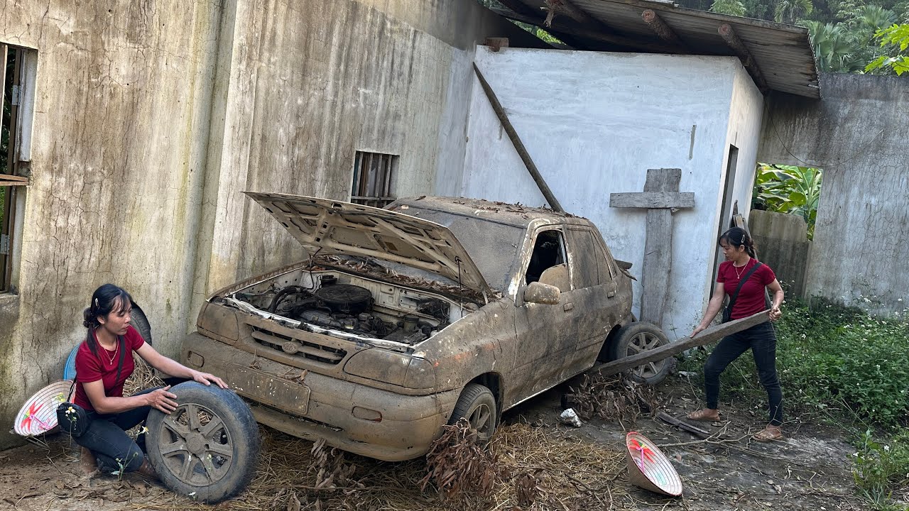 Restoring a 1996 Kia Pride in an abandoned house I bought, restored, and test drove