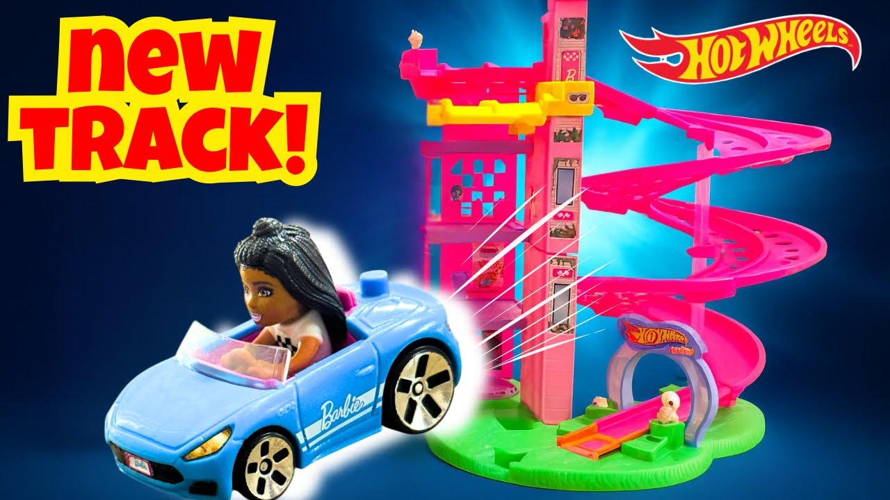 Amelia Plays Barbie Hot Wheels RacerVerse | NEW Track Added! 🚗💨