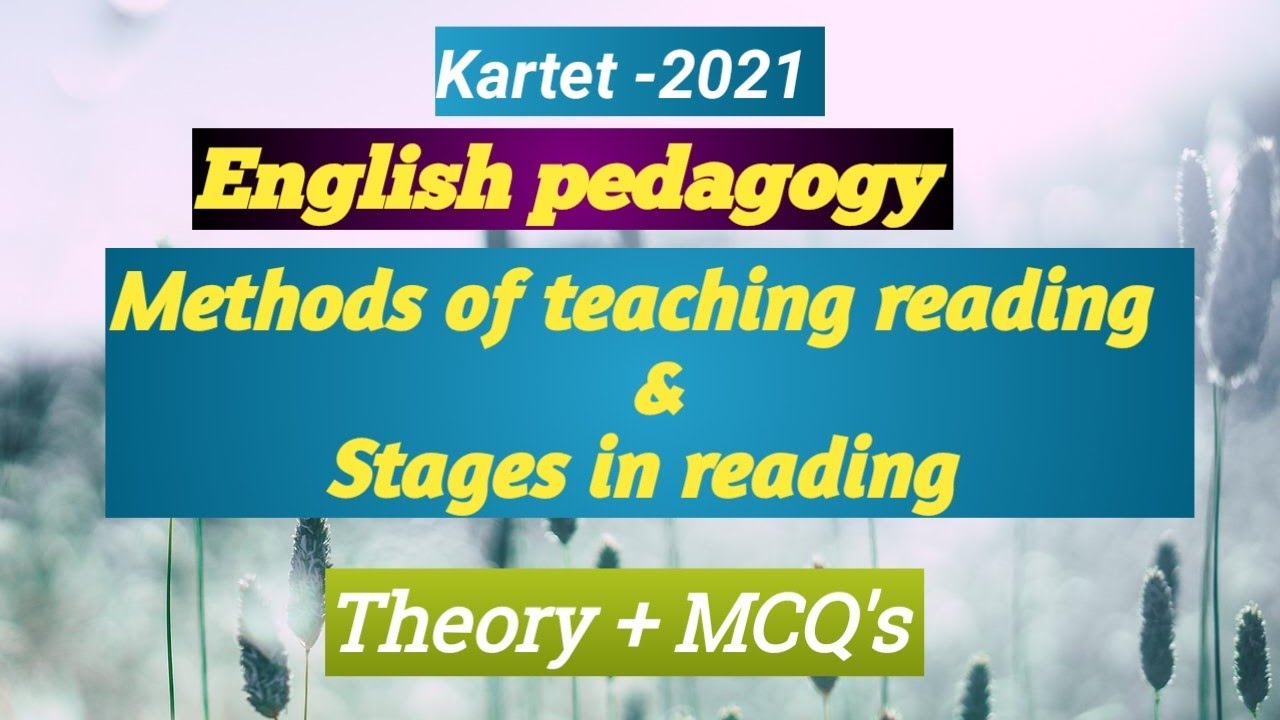 Tet/Ctet - English pedagogy - methods of teaching reading - stages in reading Most important topic