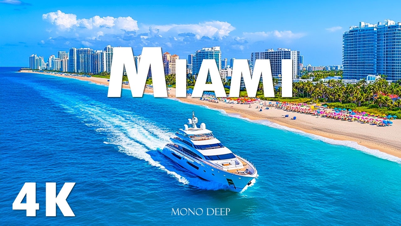 [4K] Miami 2026 🇺🇸 Stunning Beaches & Iconic Cityscapes Aerial Views with Deep House Chill