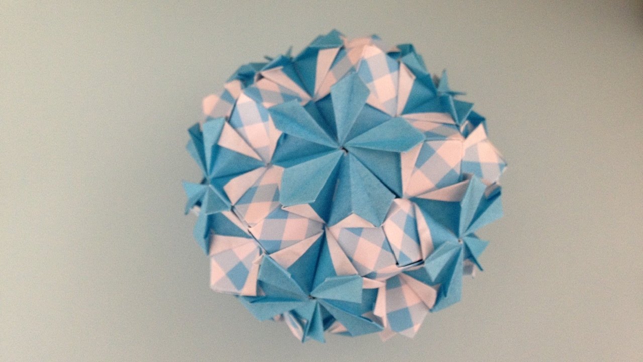折り紙Origamiのくす玉 花 ニチニチソウ 折り方
