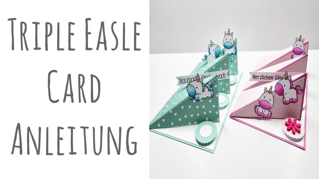 Aufsteller Karte  ✿ Triple Easel Card  ✿ Bastelanleitung ✿ Staffelei Karte   Anleitung