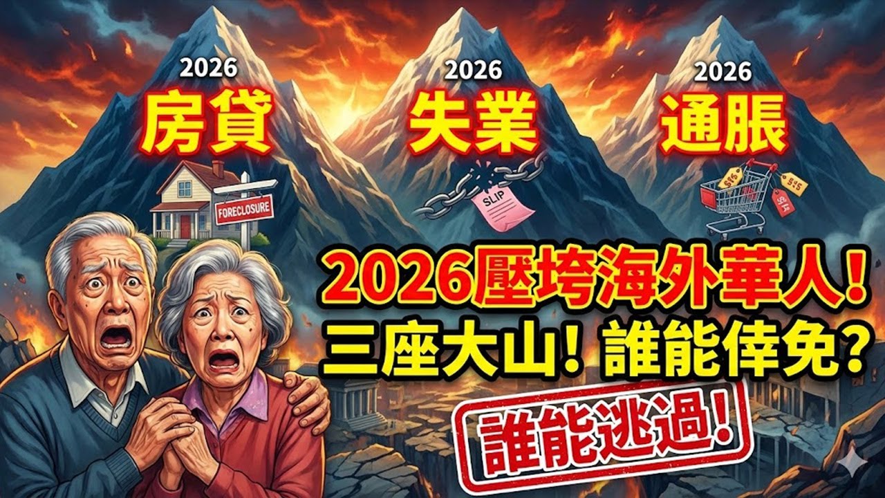 房貸、失業、通脹：2026年壓垮海外華人的「三座大山」，誰能倖免？#房貸 #失業 #通脹 #海外華人 #2026 #經濟挑戰 #生活壓力