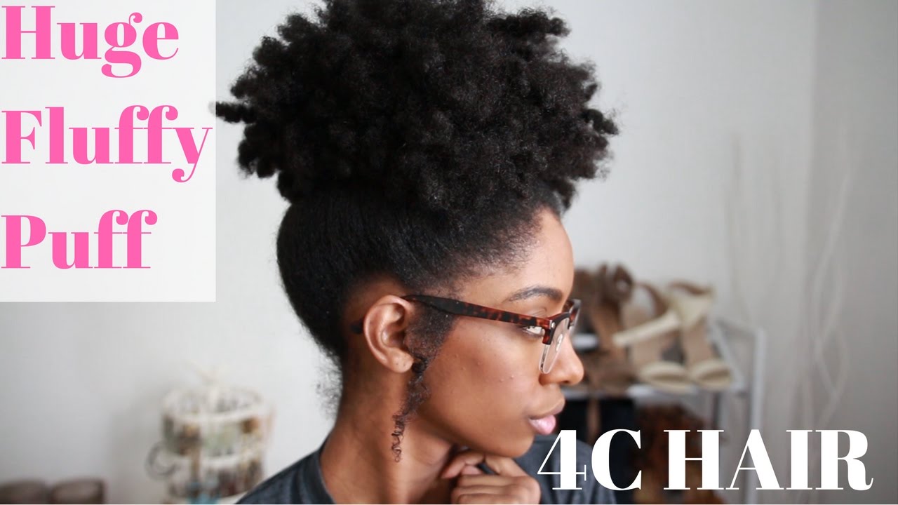 Huge Fluffy Puff On Medium Natural Hair | How-To Tutorial