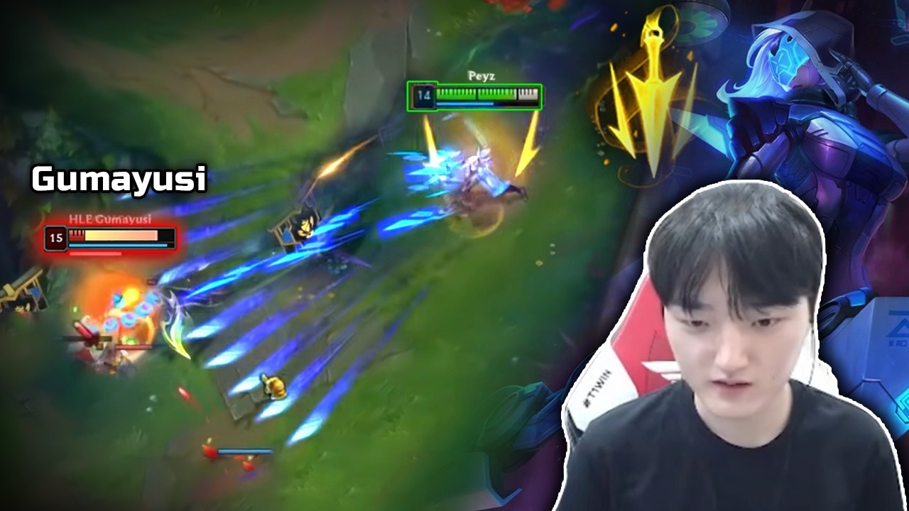 T1 Peyz : His ASHE Spacing is so Clean, Crushing HLE Gumayusi in Lane - Engsub