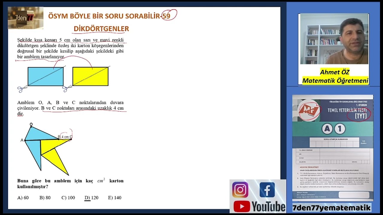 ÖSYM BÖYLE BİR SORU SORABİLİR-59 | DİKDÖRTGENLER