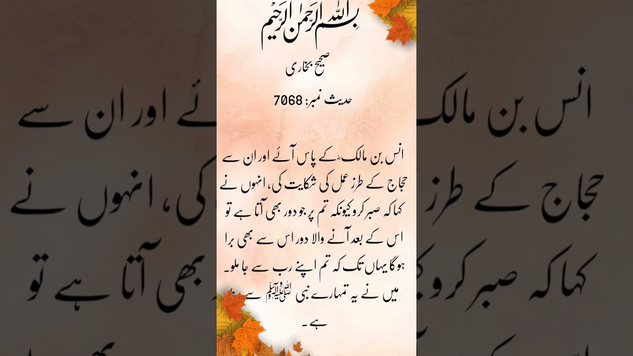 Sahi bukhari #7068